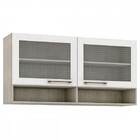 Armário Aéreo Cozinha 2 Portas Com Vidro Legno/branco Ar350 -