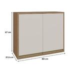 Armario Aereo Cozinha 2 Portas De Abrir 1 Prateleira 80 Cm Vi