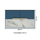 Armário Aéreo Cozinha 2 Portas Ph3079 Azul Orion/calacatta -