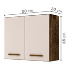 Armario Aéreo Cozinha 2 Portas Valencia Ypê/off White - Kaiki