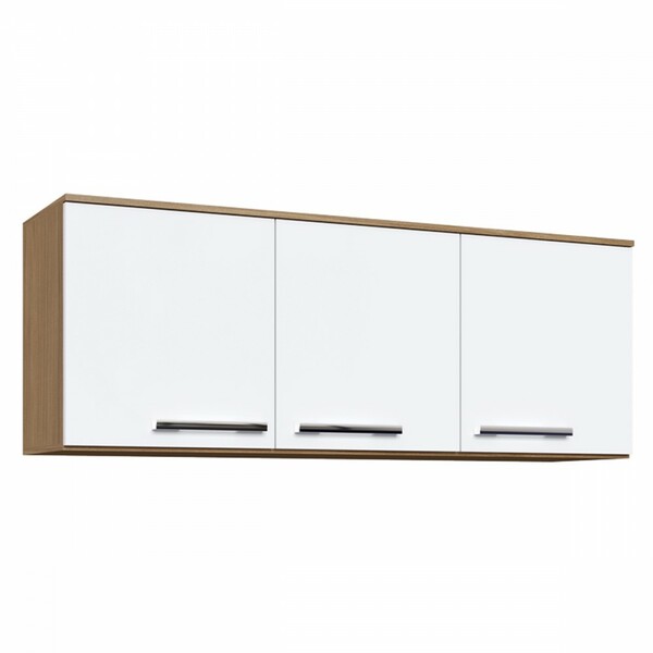 Armário Aéreo Cozinha 3 Portas 8031 Naturalle/branco - Deciba