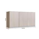 Armário Aéreo Cozinha 3 Portas Malbec Avelã Jade Peternella