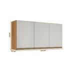 Armário Aéreo Cozinha 3 Portas Nature Off White Jade Peternel