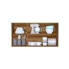 Armário Aéreo Cozinha 3 Portas Preto Nature Jade Peternella