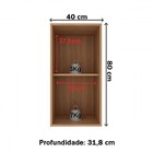 Armário Aéreo Cozinha 40 Cm 1 Porta Cz3118 Freijó - Tecno Mob