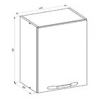 Armário Aéreo Cozinha 40 Cm Loá 1 Porta Carvalho Rústico - Ni