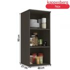 Armário Aéreo Cozinha 40 Cm Nox 1 Porta H781 Onix/steel - Kap