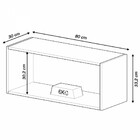 Armário Aéreo Cozinha 80 Cm 1 Porta Basculante Fumê/grafite -