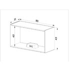 Armário Aéreo Cozinha 80 Cm 1 Porta Basculante Fumê/montana -