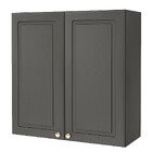 Armário Aéreo Cozinha 80 Cm 2 Portas 2 Prateleiras  Chumbo 61