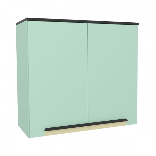 Armário Aéreo Cozinha 80 Cm 2 Portas Ph3075 Verde Bali - Édez