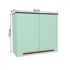 Armário Aéreo Cozinha 80 Cm 2 Portas Ph3075 Verde Bali - Édez