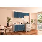 Armário Aéreo Cozinha 80 Cm Amara 1 Porta Branco/azul - Polit