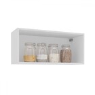 Armário Aéreo Cozinha 80 Cm Amara 1 Porta Branco - Politorno