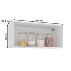 Armário Aéreo Cozinha 80 Cm Amara 1 Porta Branco - Politorno