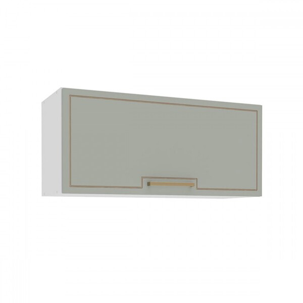 Armário Aéreo Cozinha 80 Cm Amara 1 Porta Branco/verde - Poli