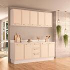 Armário Aéreo Cozinha 80 Cm Amara 2 Portas Branco/creme - Pol