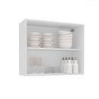 Armário Aéreo Cozinha 80 Cm Amara 2 Portas Branco/verde - Pol