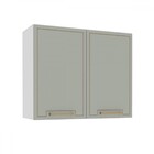 Armário Aéreo Cozinha 80 Cm Amara 2 Portas Branco/verde - Pol