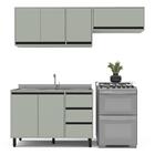 Armário Aéreo Cozinha 80 Cm Koya 1 Porta Verde Oliva - Polito