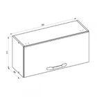 Armário Aéreo Cozinha 80 Cm Loá 1 Porta Basculante Évora Rúst