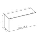 Armário Aéreo Cozinha 80 Cm Loá 1 Porta Basculante Évora Rúst