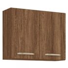 Armário Aéreo Cozinha 80 Cm Loá 2 Portas Évora Rústico - Nici