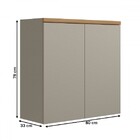 Armário Aéreo Cozinha 80 Cm Renard 2 Portas 100% Mdf Jequitib