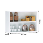 Armário Aéreo Cozinha 80cm 2 Portas Castanho Avelã - Desk Des