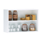 Armário Aéreo Cozinha 80cm 2 Portas Castanho Avelã - Desk Des