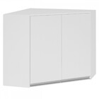 Armário Aéreo Cozinha Canto Oblíquo 2 Portas 100% Mdf Branco