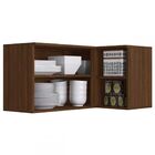 Armário Aéreo Cozinha Canto Reto 92,5 Cm Cs703 Cacau - Deciba