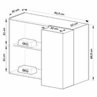 Armário Aéreo Cozinha De Canto 1 Porta 2 Prateleiras Montana/