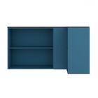 Armário Aéreo Cozinha De Canto 2 Portas 100% Mdf Ph3083 Azul