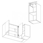 Armário Aéreo Cozinha De Canto 2 Portas 100% Mdf Ph3083 Branc