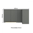 Armário Aéreo Cozinha De Canto 2 Portas 100% Mdf Ph3083 Grafi