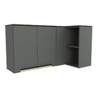 Armário Aéreo Cozinha De Canto 2 Portas 100% Mdf Ph3083 Grafi