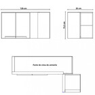 Armário Aéreo Cozinha De Canto 2 Portas 100% Mdf Ph3083 Verde