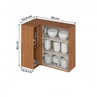 Armário Aéreo Cozinha De Canto Requinte 1 Porta Nature/areia