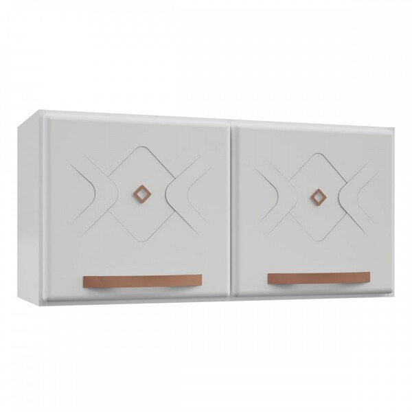 Armário Aéreo Cozinha Em Aço Mirage New 2 Portas Branco - Tel