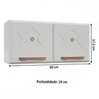 Armário Aéreo Cozinha Em Aço Mirage New 2 Portas Branco - Tel