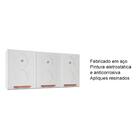 Armário Aéreo Cozinha Em Aço Mirage New 3 Portas Branco - Tel
