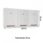 Armário Aéreo Cozinha Em Aço Mirage New 3 Portas Branco - Tel