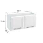 Armário Aéreo Cozinha Em Aço Topázio 2 Portas Branco - Telasul