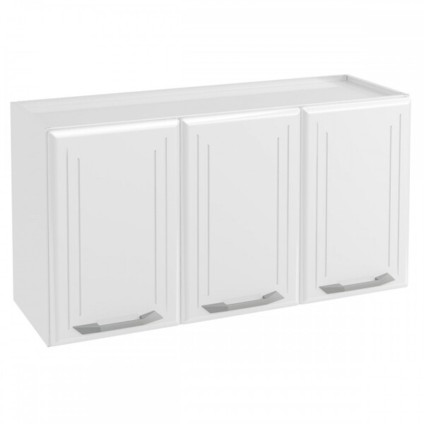 Armário Aéreo Cozinha Em Aço Topázio 3 Portas Branco - Telasul