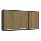 Armário Aéreo Cozinha Em Mdp 120 Cm 3 Portas 2 Prateleira Org