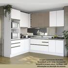 Armário Aéreo Cozinha Em Mdp 80 X 90 Cm 2 Portas Com Vidro 2