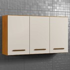 Armário Aéreo Cozinha Etios 3 Portas Nature/off White - Kaiki