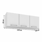 Armário Aéreo Cozinha Iara 3 Portas 120 Cm Branco - Jcarvalho