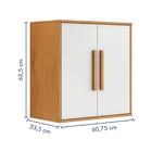 Armário Aéreo Cozinha Lorena 2 Portas 1 Prateleira Nature/off